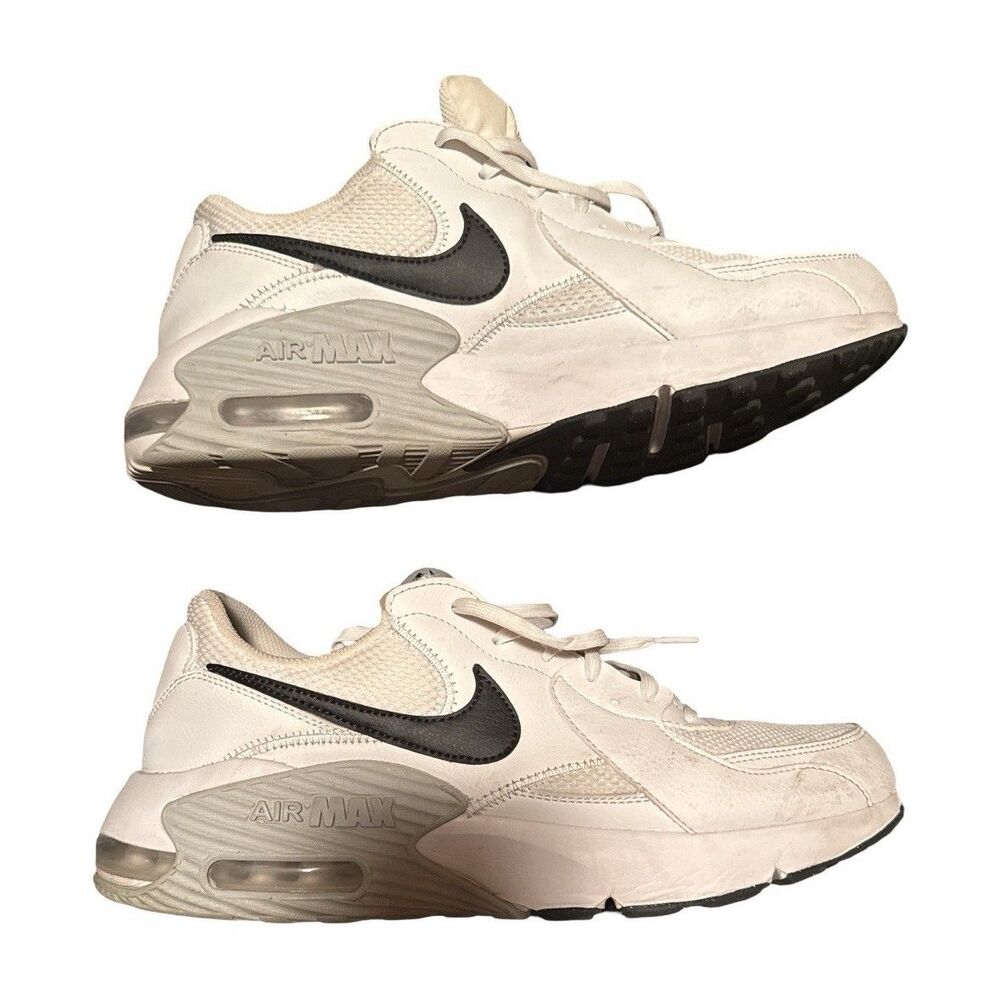 Nike Air Max Excee White Black Lace Up Sneaker CD4165-100 Mesh Synthetic Low Top